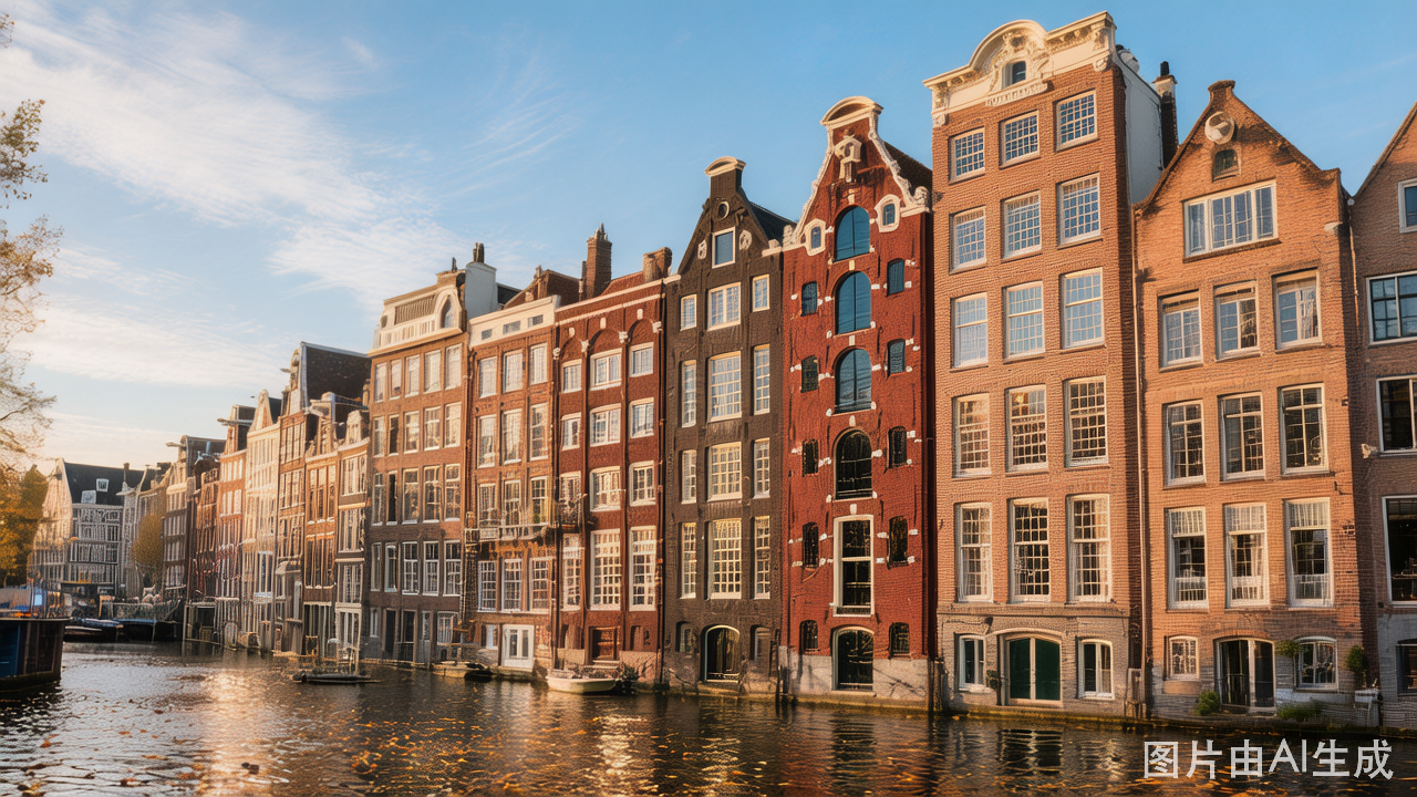 Amsterdam historic canal houses