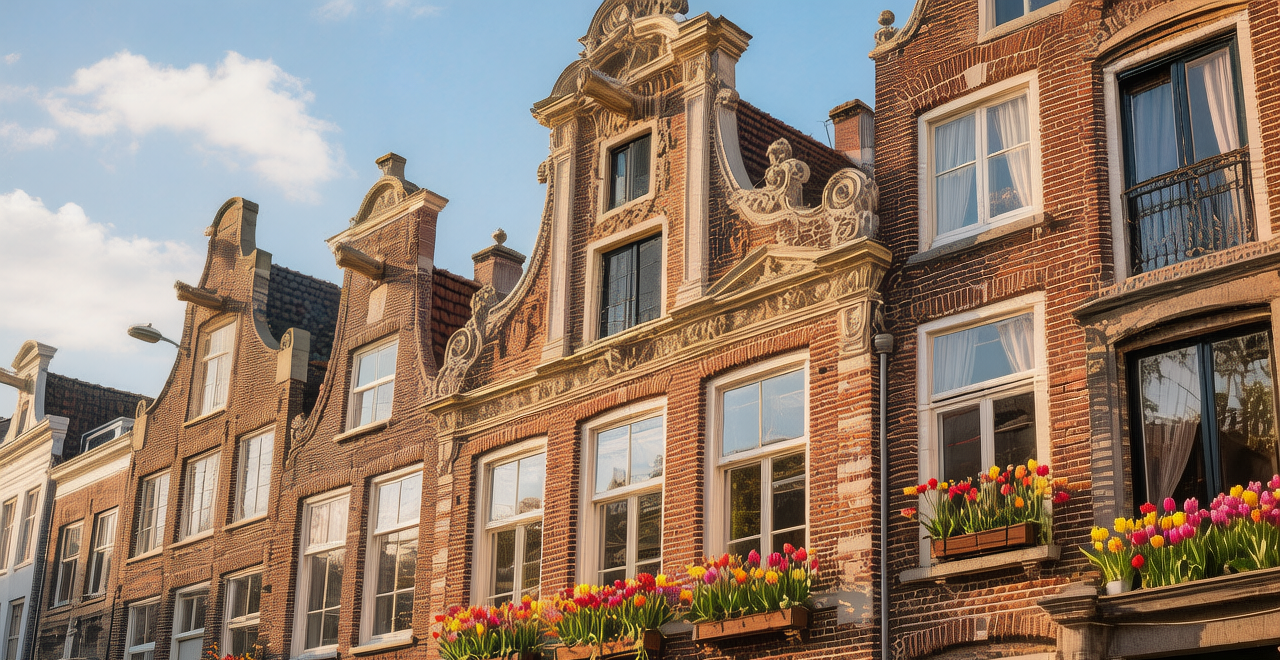Amsterdam canal house facade